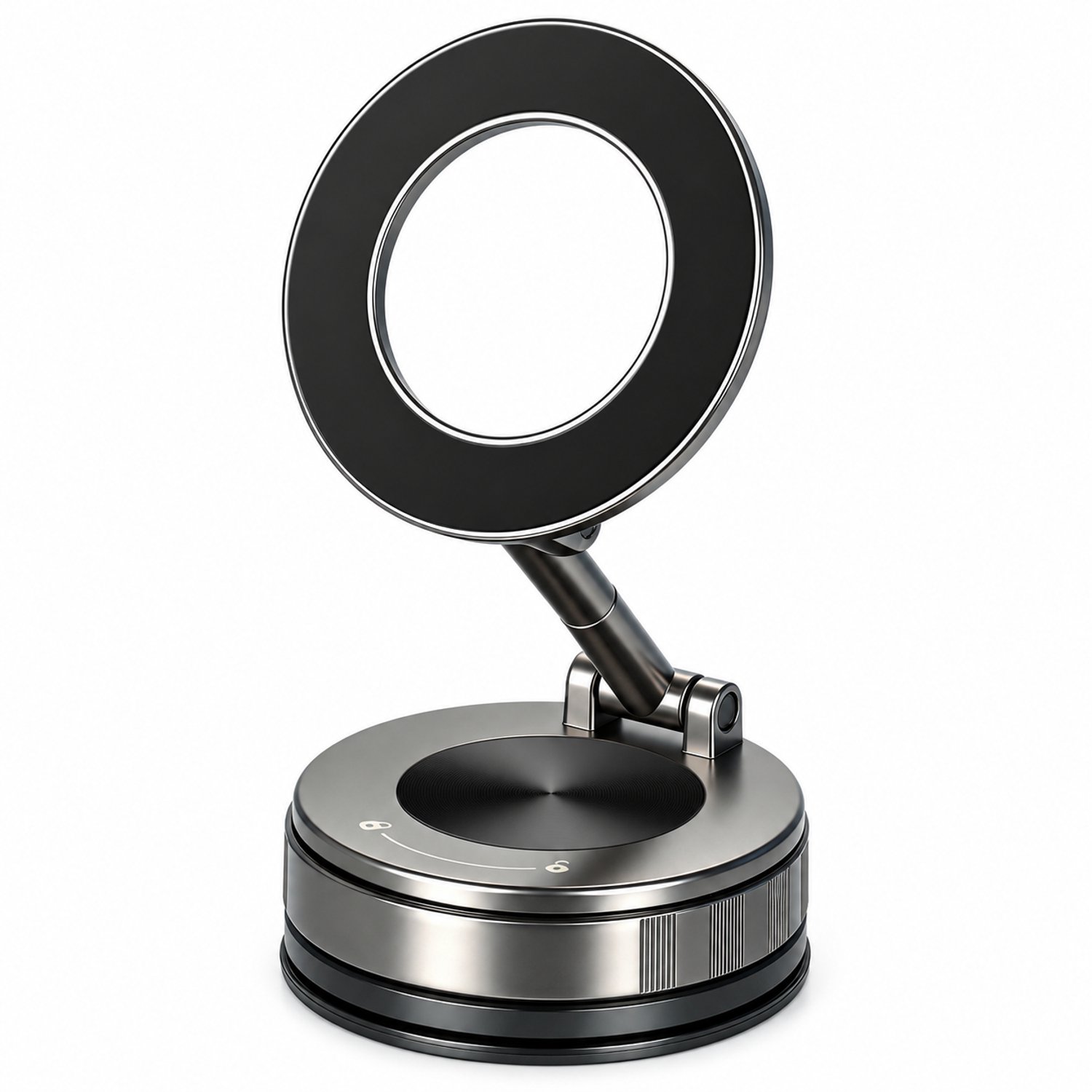 Magnetische telefoonhouder voor in de auto met vacuümzuignap en zinklegering