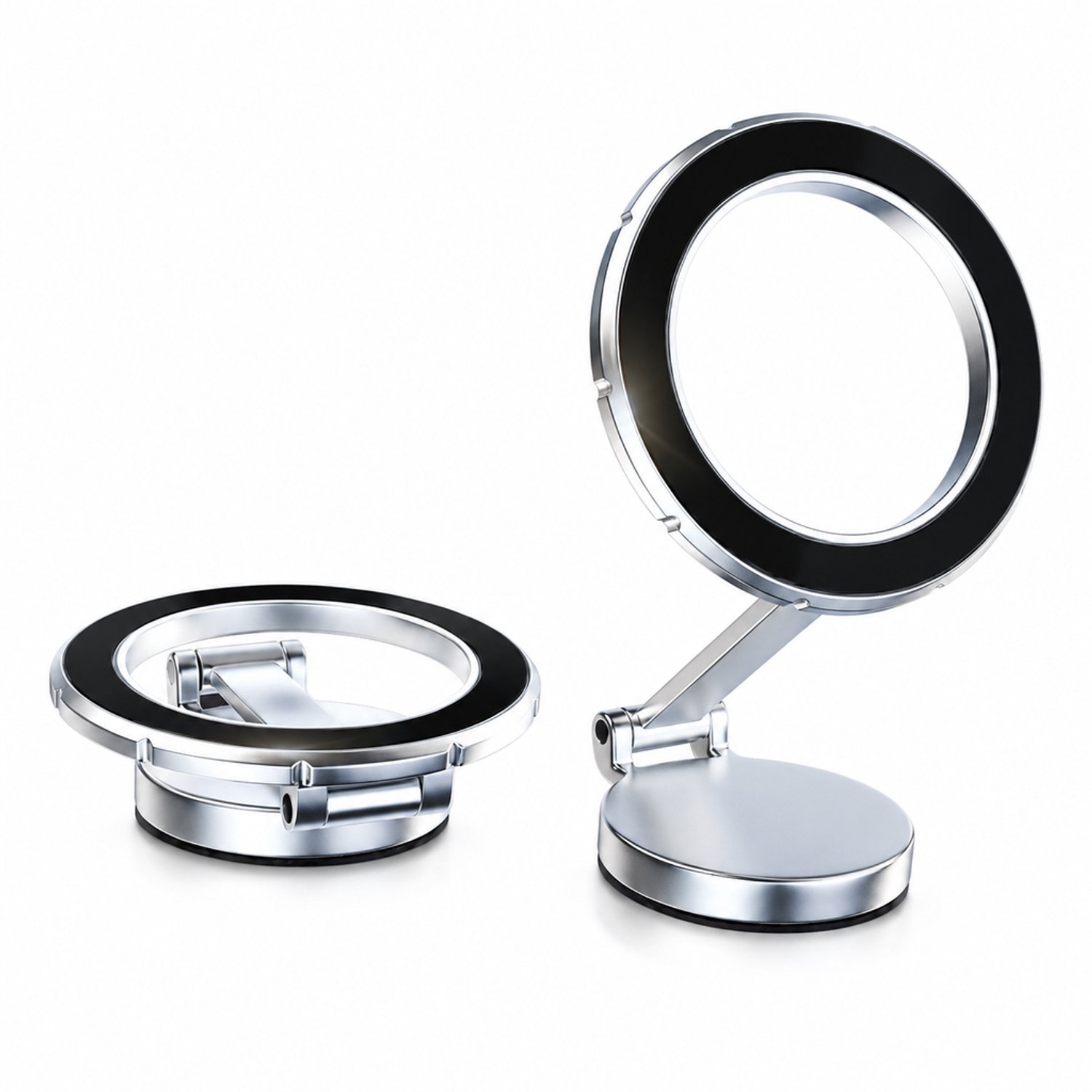 telefoonhouders auto magnetische telefoonhouder met zuignap voor dashboard en navigatiescherm met opvouwbare constructie zilver