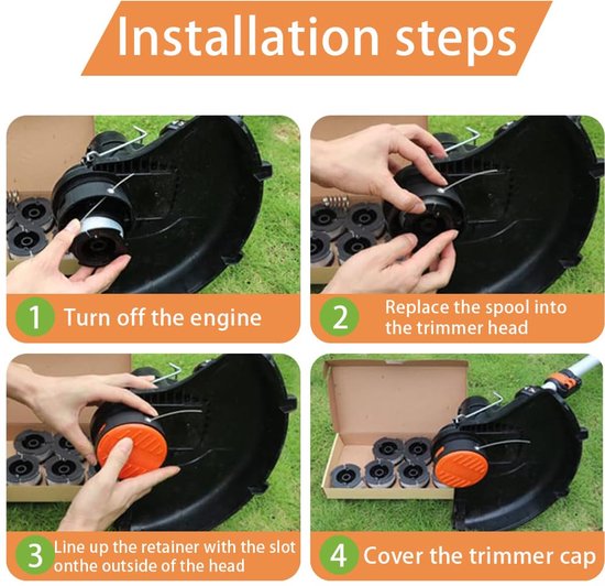 2 Stuks Vervangspoelen voor Accu Grastrimmer — afbeelding 3
