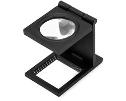 Vouwloep 10X - Draagbaar - Opvouwbaar - Metalen Draadteller - Lichtgewicht - Hoogwaardige Zinklegering - Vergrootglas