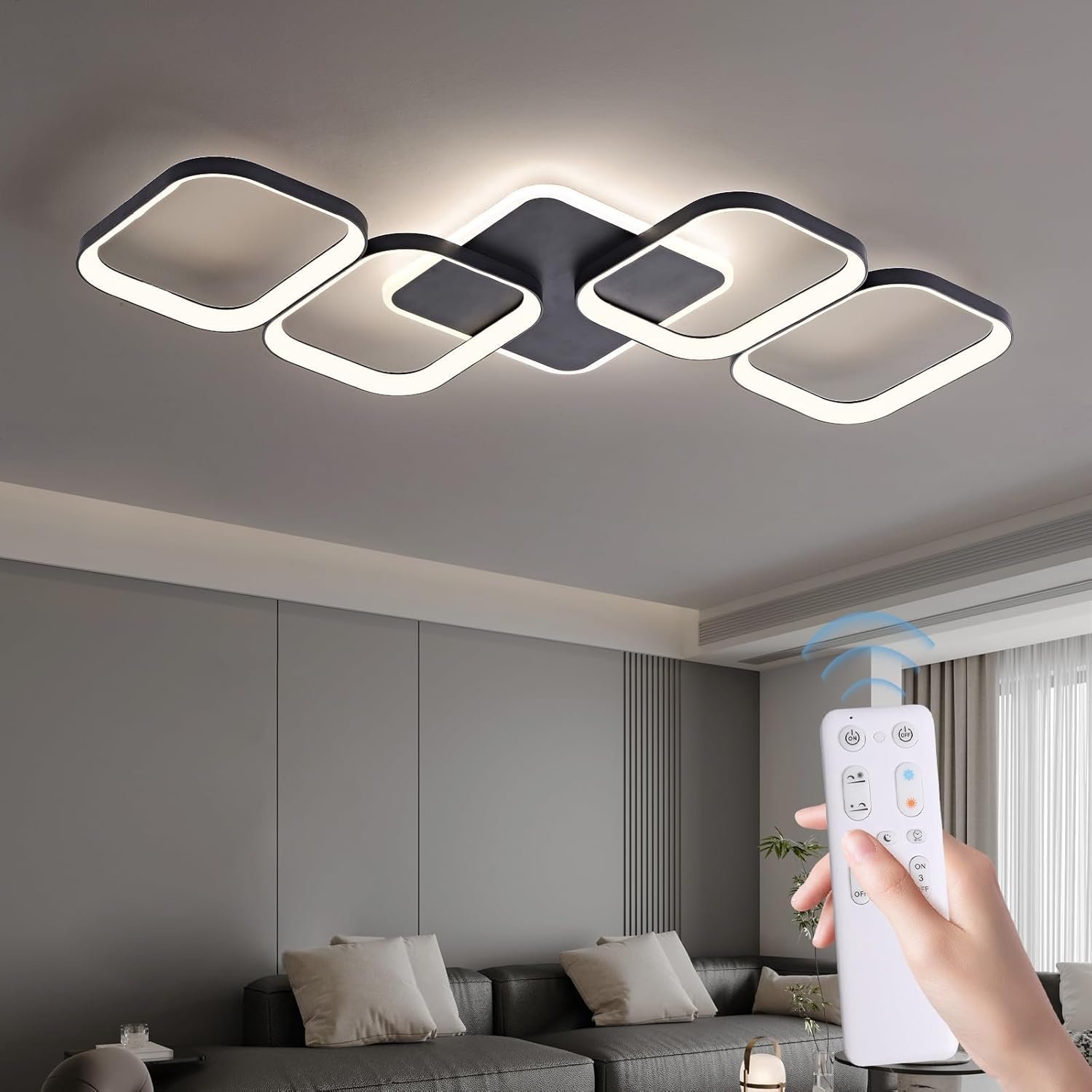 Moderne Dimbare LED Plafondlamp met Afstandsbediening