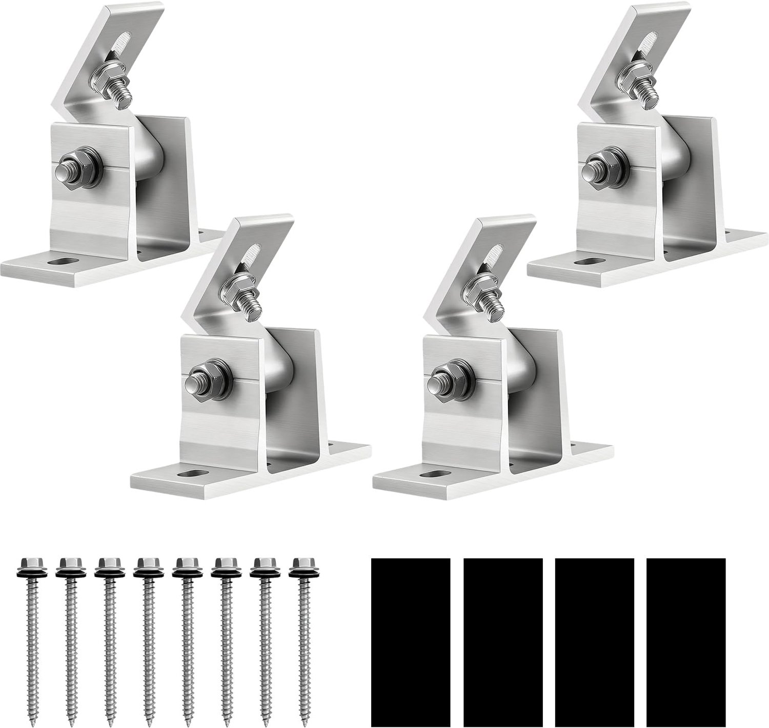 Set van 4 Solar Panelhouders van Aluminium met Verstelbare Hoek