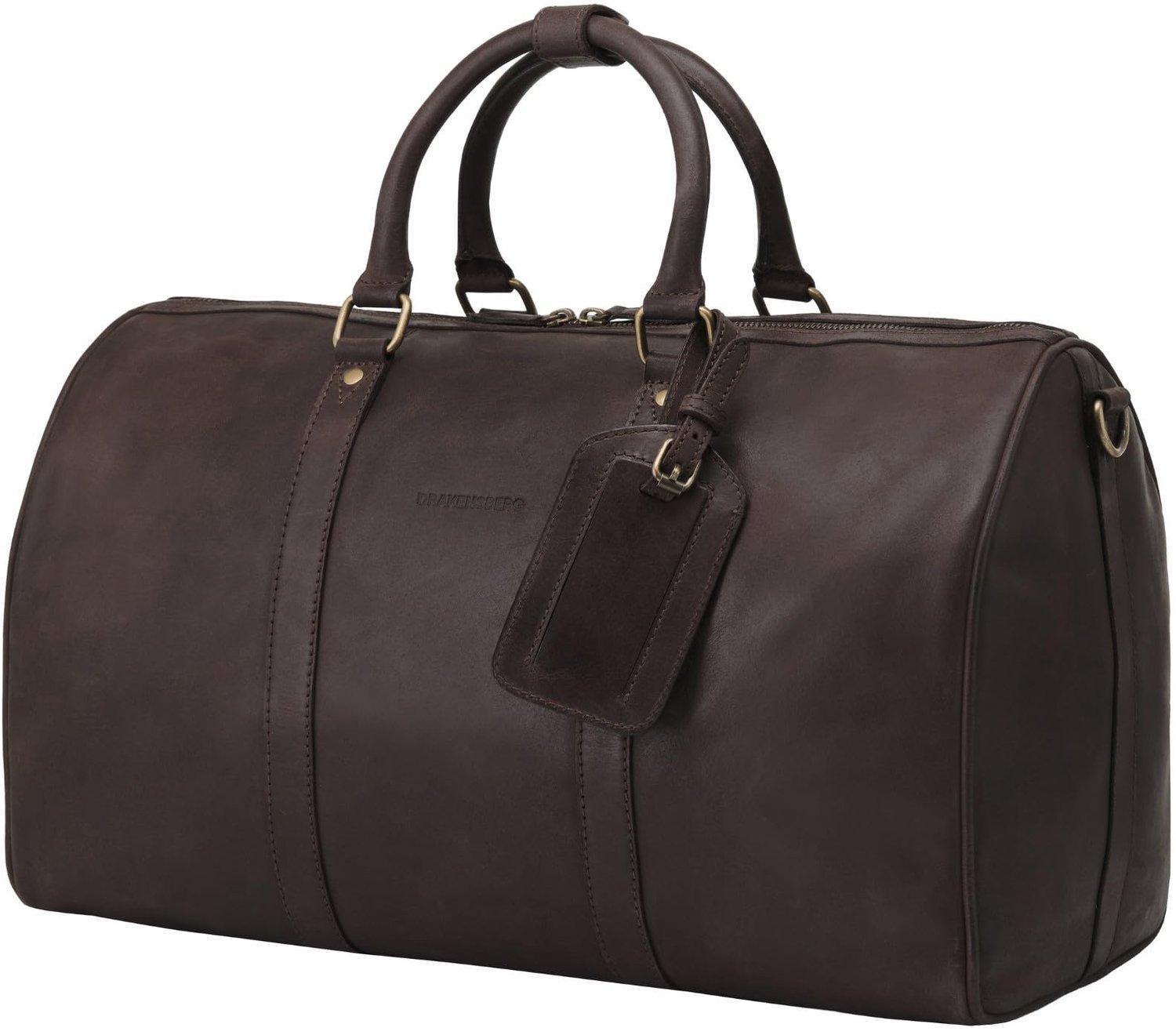 Compacte Leren Weekender voor Licht Reizen