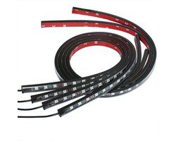 Auto Interne RGB LED Strips - Muziek Controle - Verstelbare Kleur - Neon Verlichting - Onderbody Lampen - 12V - Geschikt voor Auto