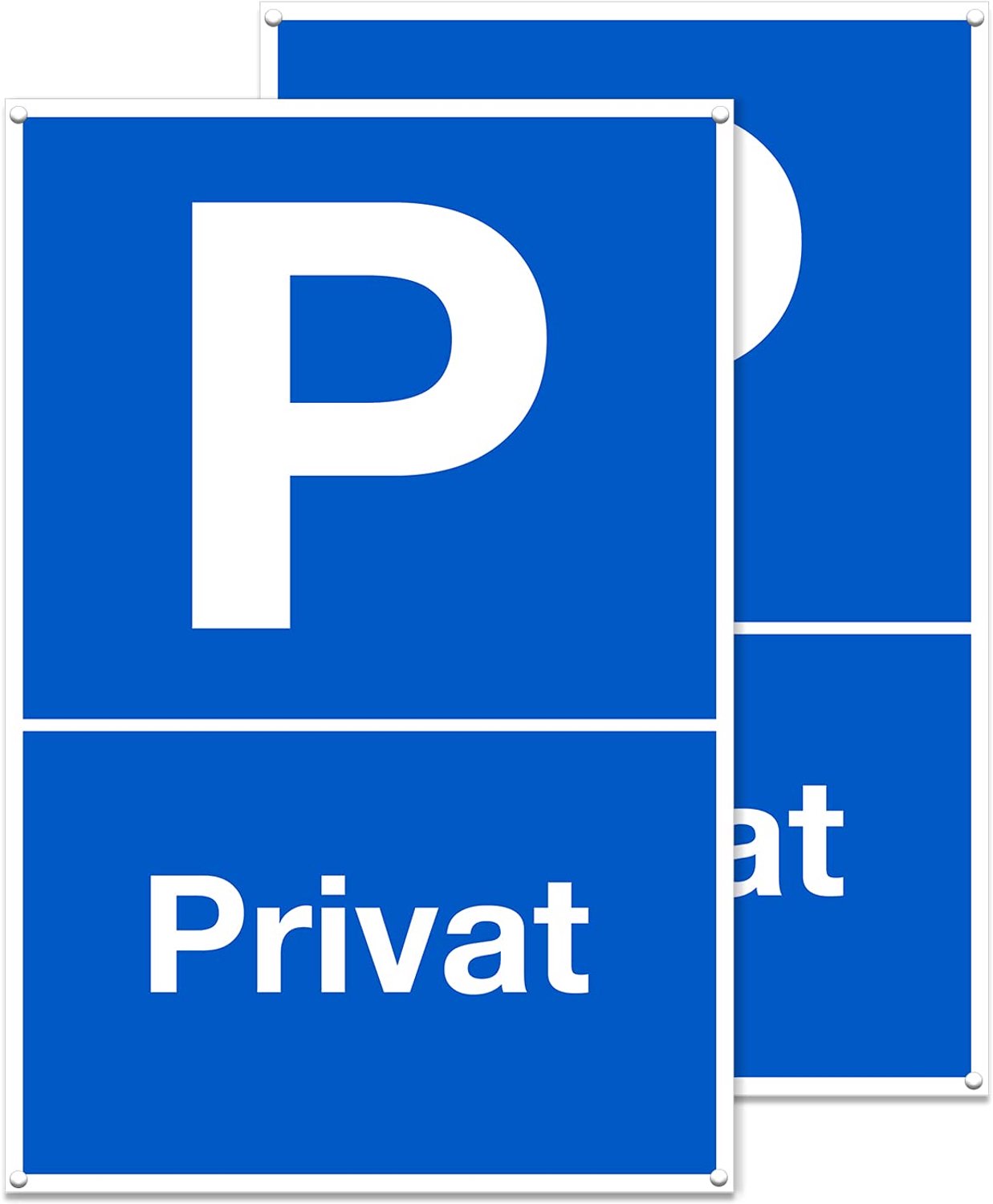 Parkeerbord Verboden Toegang - PVC 30x20cm (2 stuks)