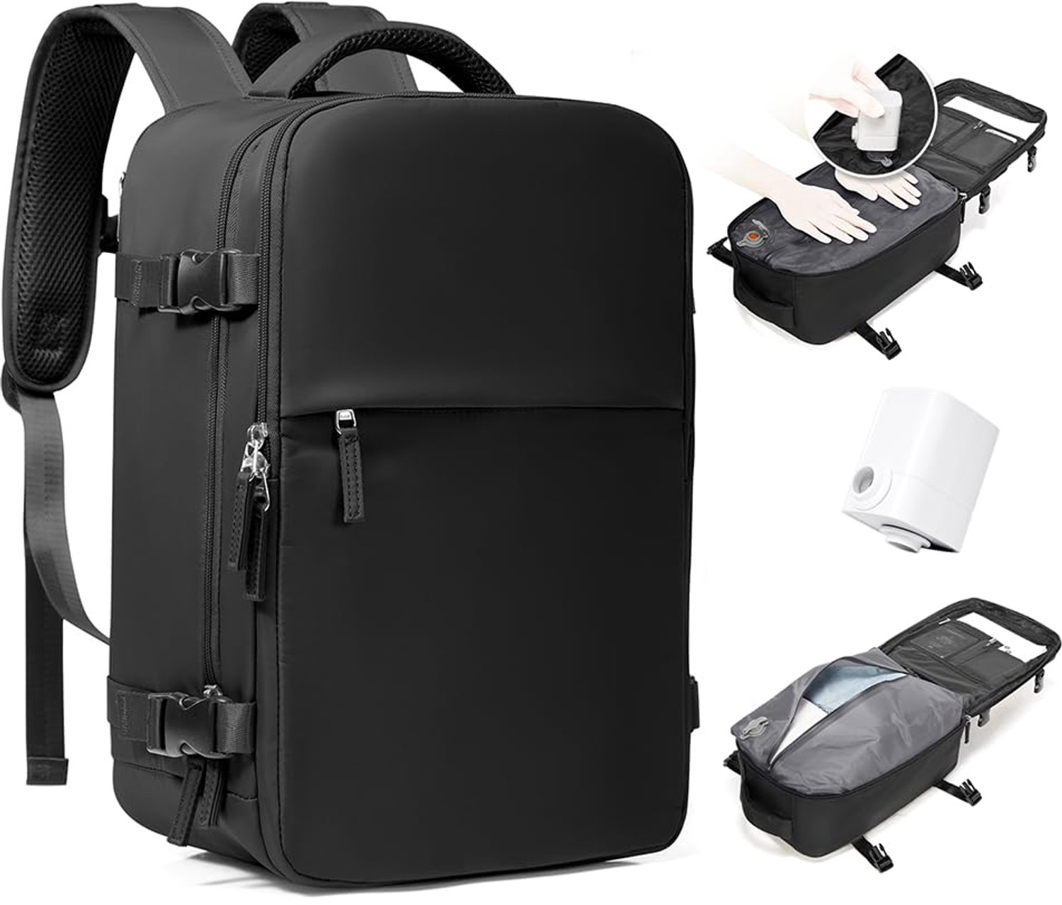 Rugzak Vacuümcompressiesysteem 40x30x20 - Handbagage - Waterdicht - Laptopvak - Dames - 50% Extra Opslagruimte - Reistas