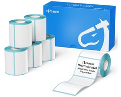 Witte Label Tape Set van 6 voor CLABEL Labelprinter, Zelfklevend
