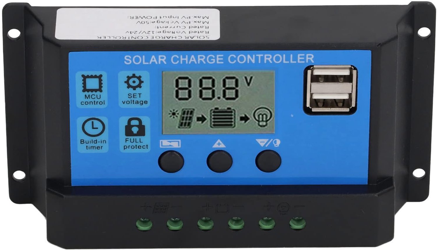 Zonnepaneel Laadregelaar 12V 24V - 100A - LCD Display - Real-time monitoring - ServiceTopper