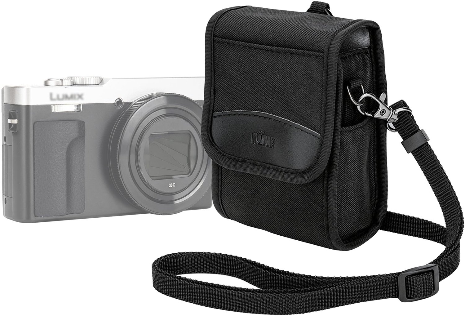 Cameratas Compact - Crossbody-holster - Geschikt voor Ricoh GRIII/GRIIIx - Olympus TG-serie - Tot 13 x 8 x 5 cm - Zwart - Camerahoes