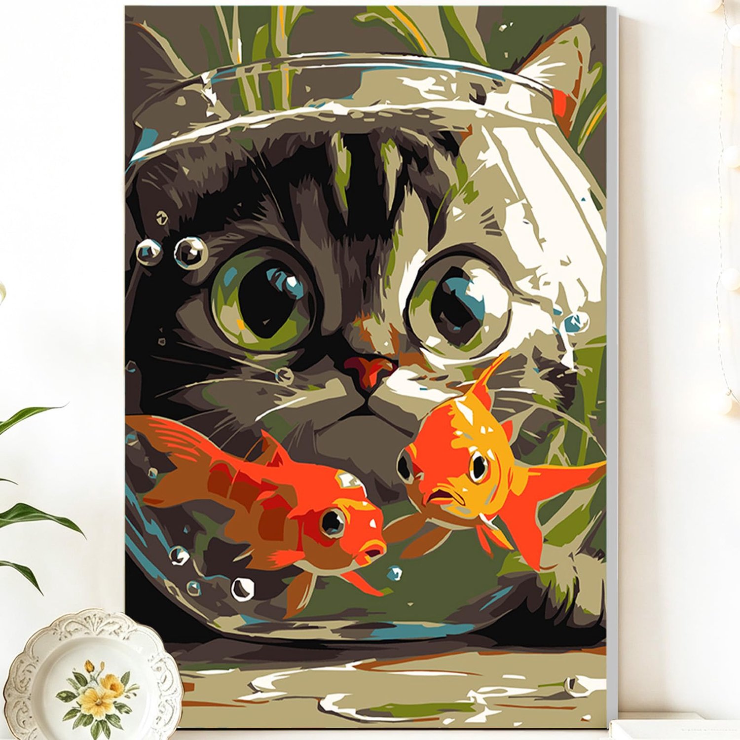 Kat Schilderen op Nummer Kit voor Beginners 20 x 30 cm