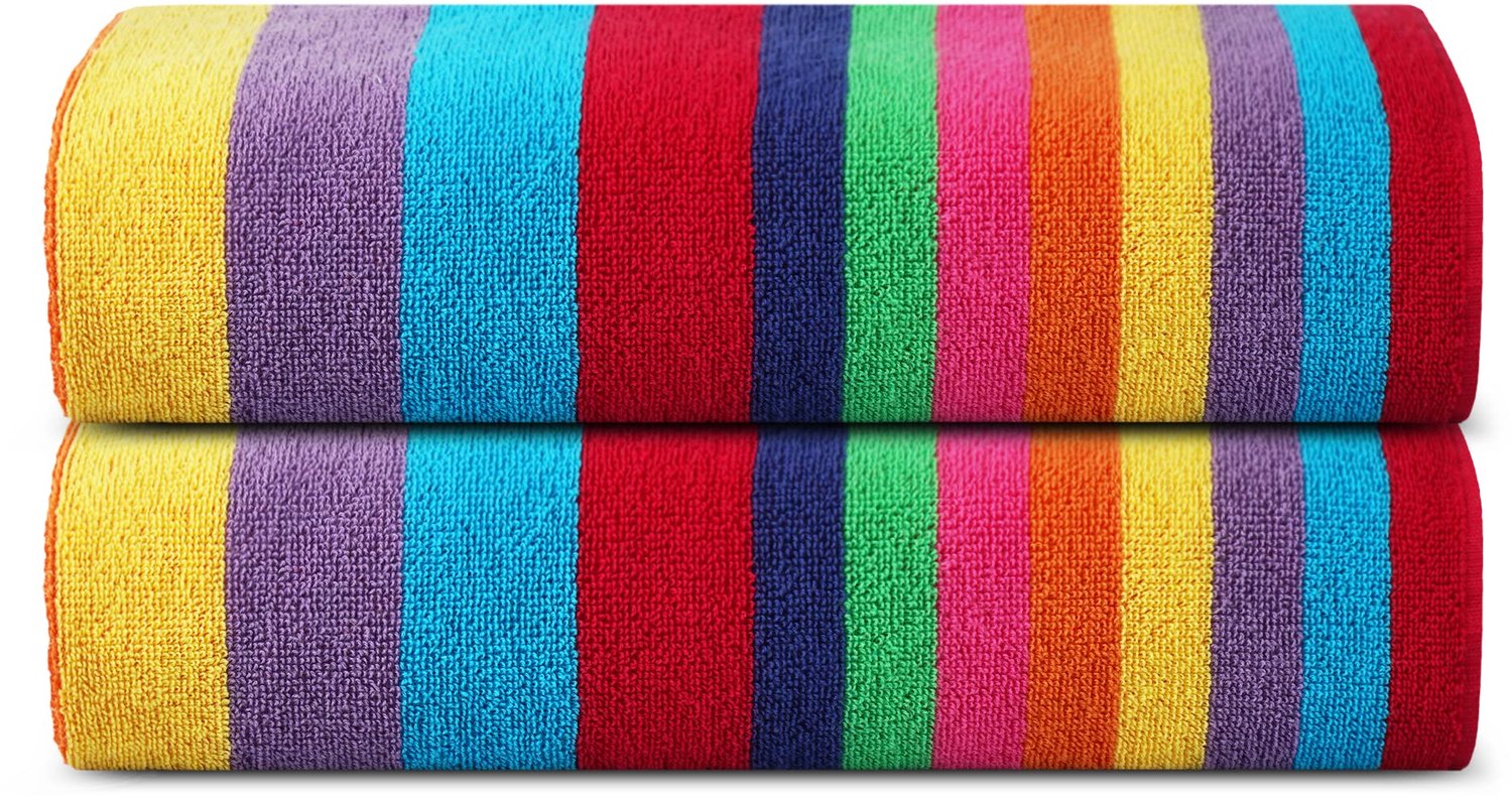 Strandlakens voor Volwassenen - Set van 2 - 100% Katoen - Sneldrogend en Super Absorberend - 100x150cm