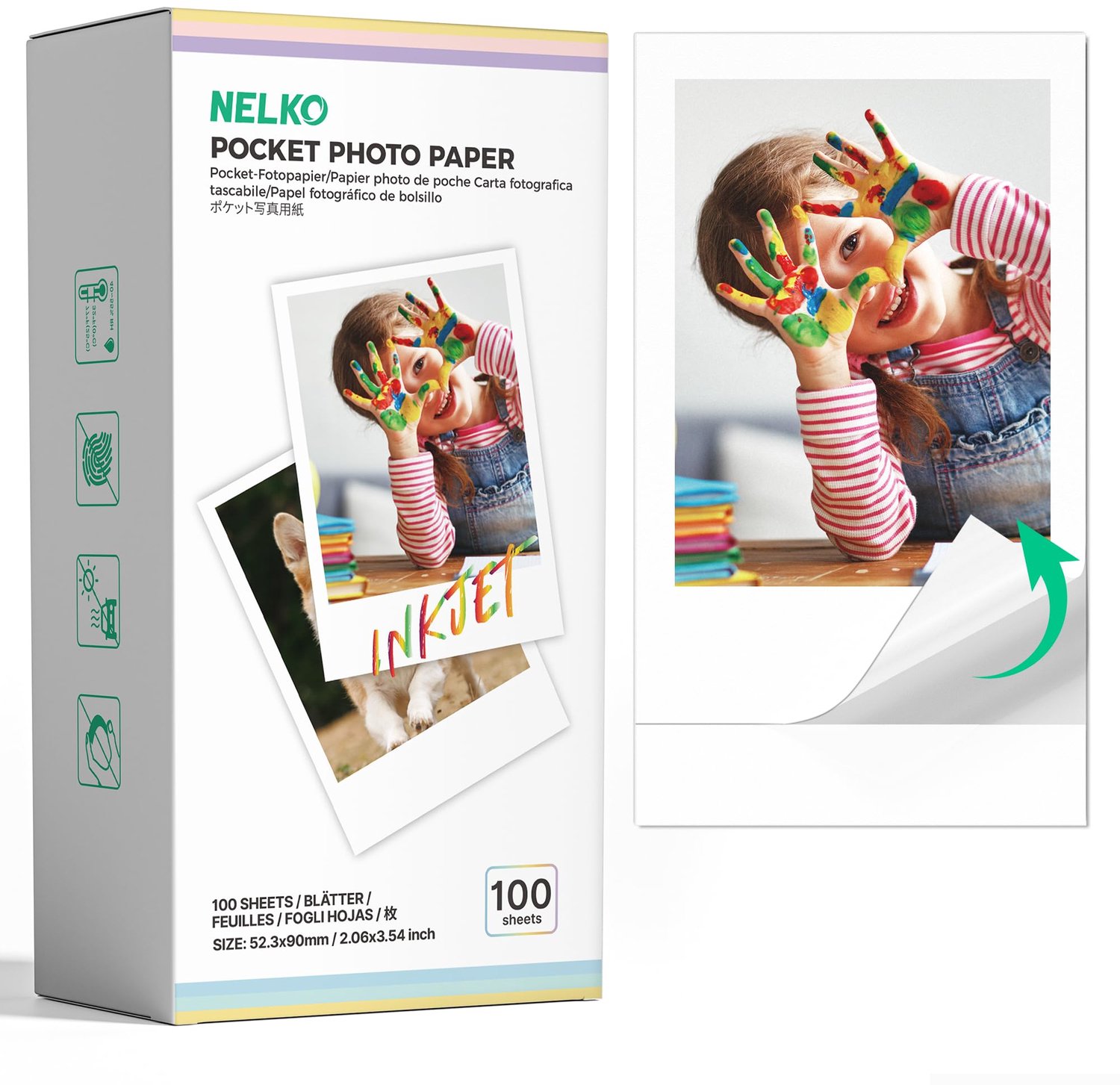 Premium Fotopapier, 52.3 x 90 mm, 100 Stuks