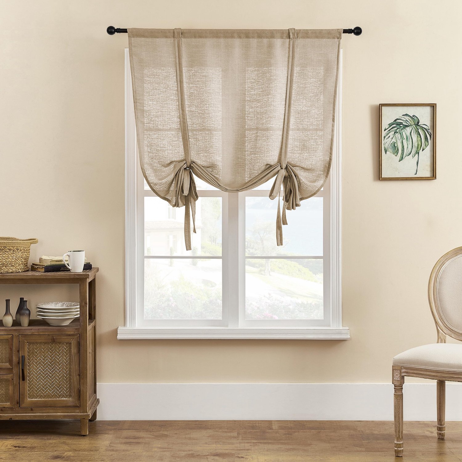 Transparante Tulle Raamdecoratie met Rod Pocket, 60x120 cm