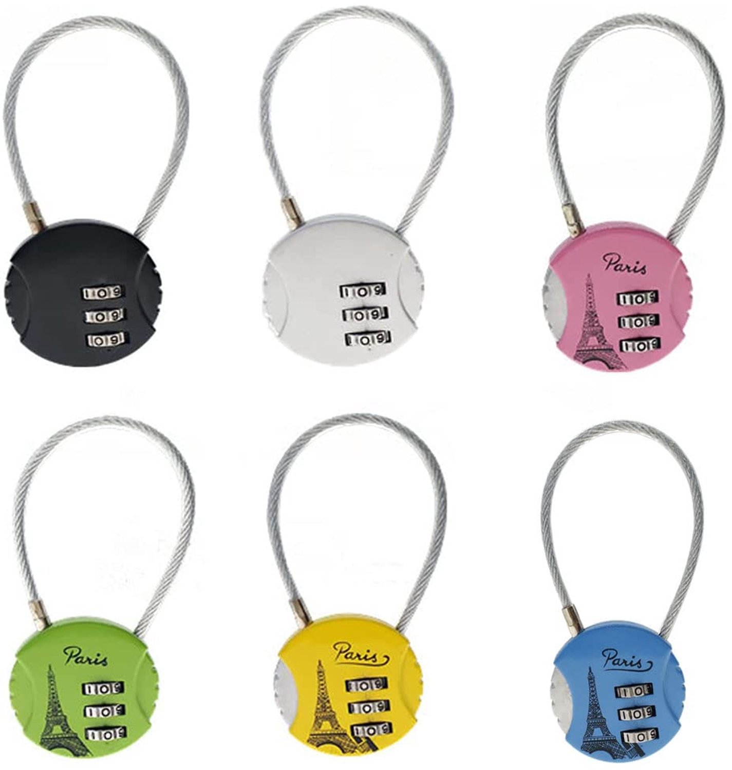 Set van 6 Combinatie Slot voor Bagage en Veiligheid