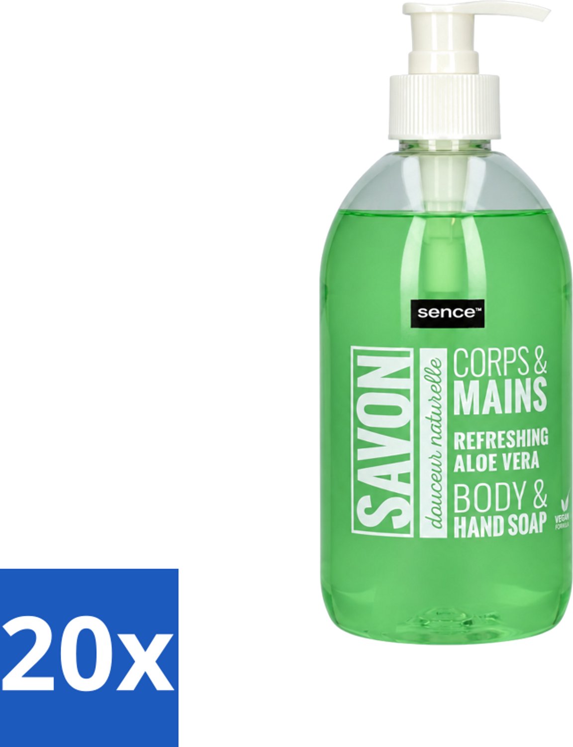 20 x Sence - Refreshing Aloe Vera - Handzeep - Savon - 500 ml - Voordeelverpakking - 20 stuks