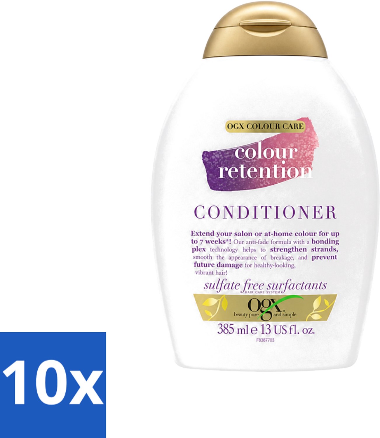 10 x OGX - Colour Retention - Conditioner - Voor Gekleurd Haar - 385 ml - Voordeelverpakking - 10 stuks