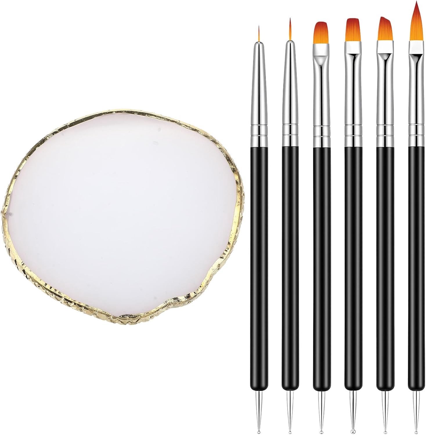Complete Set voor Nagelkunst, Nagelontwerp Penselen, Palet voor Hars Nagelkunst, Nagelhouder en Mengtools voor Creatieve DIY Nagels en Make-up Presentatie