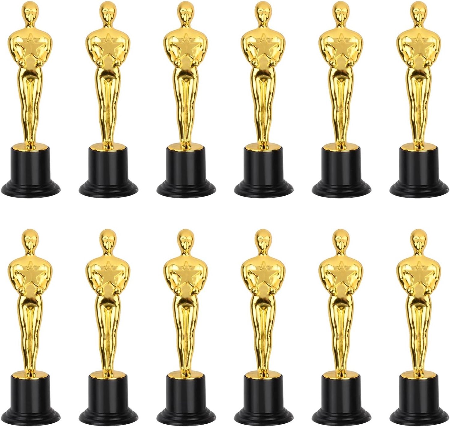 Mini Trofeeën voor Kinderen - Gouden Plastic Trofeeën van 15,2 cm voor Sportprijzen, Feesten en Schoolactiviteiten