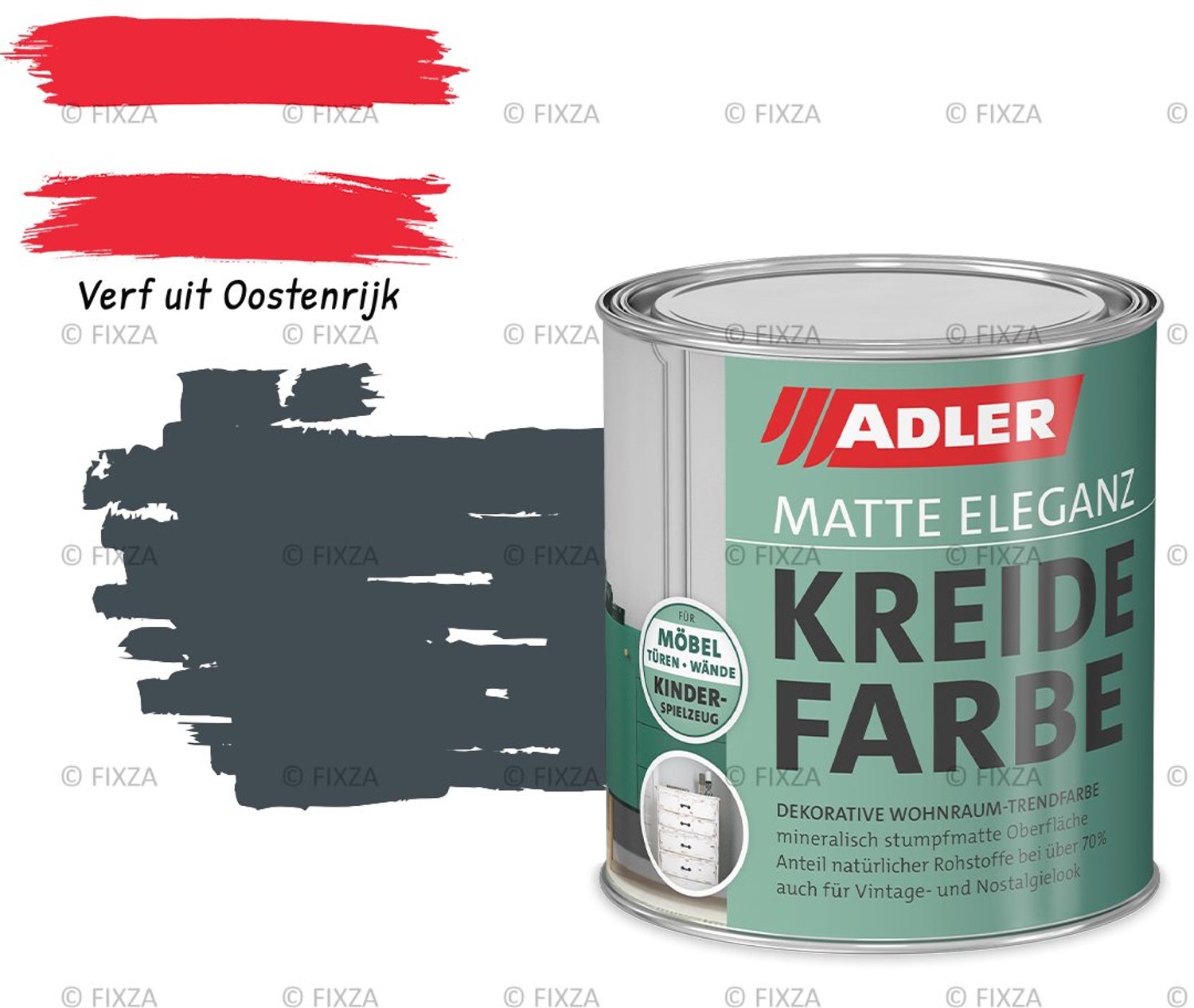 ADLER Vivido Krijtverf – Mistblauw – Duurzame matte verf voor hout, meubels, deuren, metaal en kunststof – 750 ml