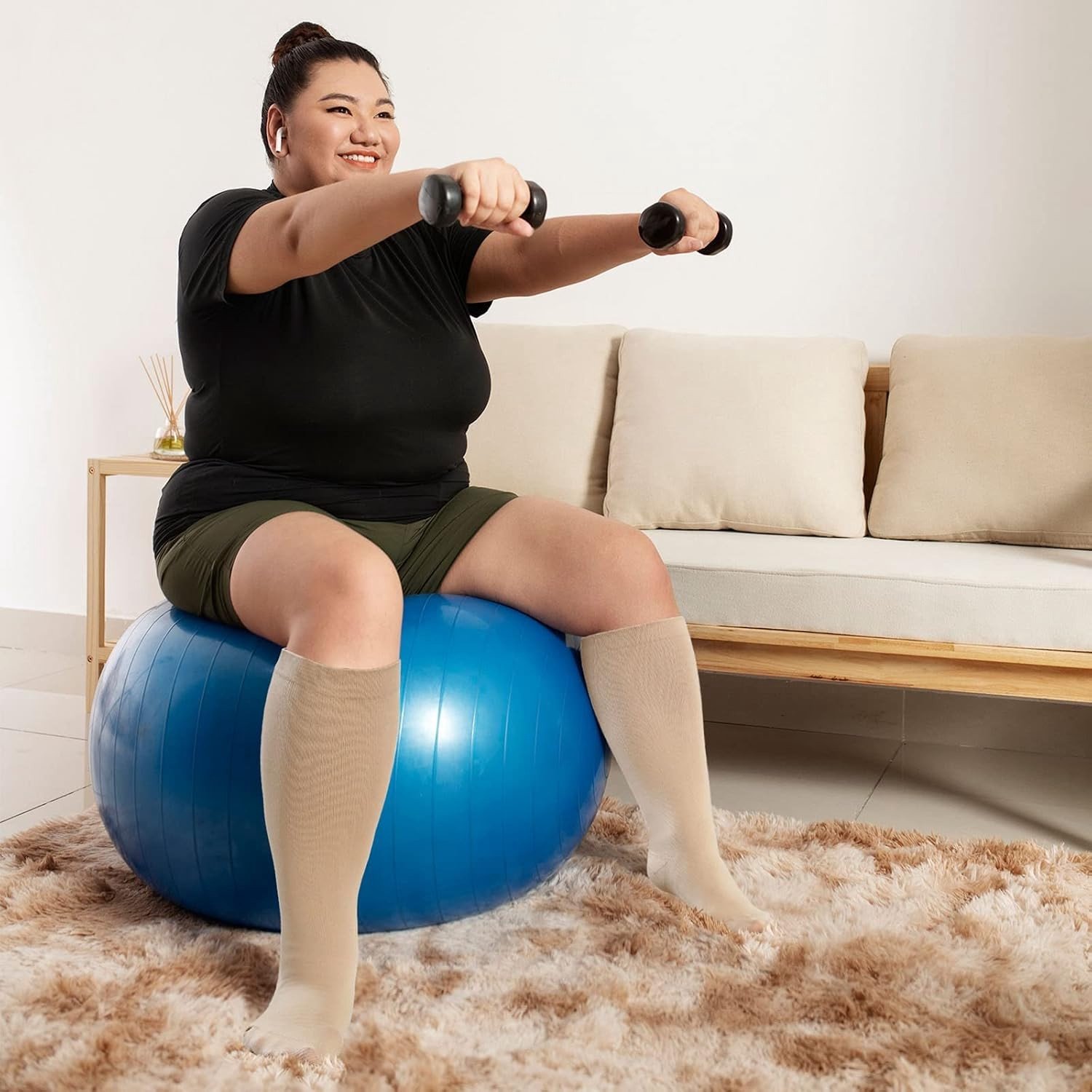 Compressiekousen voor Dames en Heren: Grote Maten voor Brede Kuiten 20-30mmHg, Ideaal voor Sport, Reizen en Zwangerschap, Maat S-7XL, 1 Paar