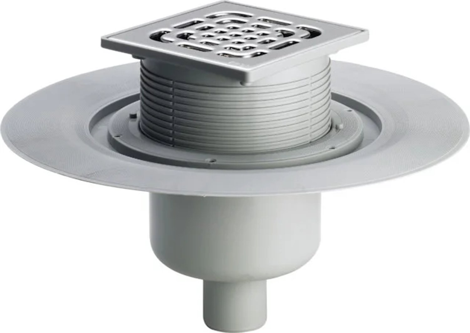 Viega Advantix-vloerafvoer model 4951.1 DN: 70/100 d: 75/110 H1: 190 H2: 85 afvoercapaciteit opstuwhoogte 10 mm: 0,9 afvoercapaciteit opstuwhoogte 20 mm: 1,4 afvoer verticaal, 557201