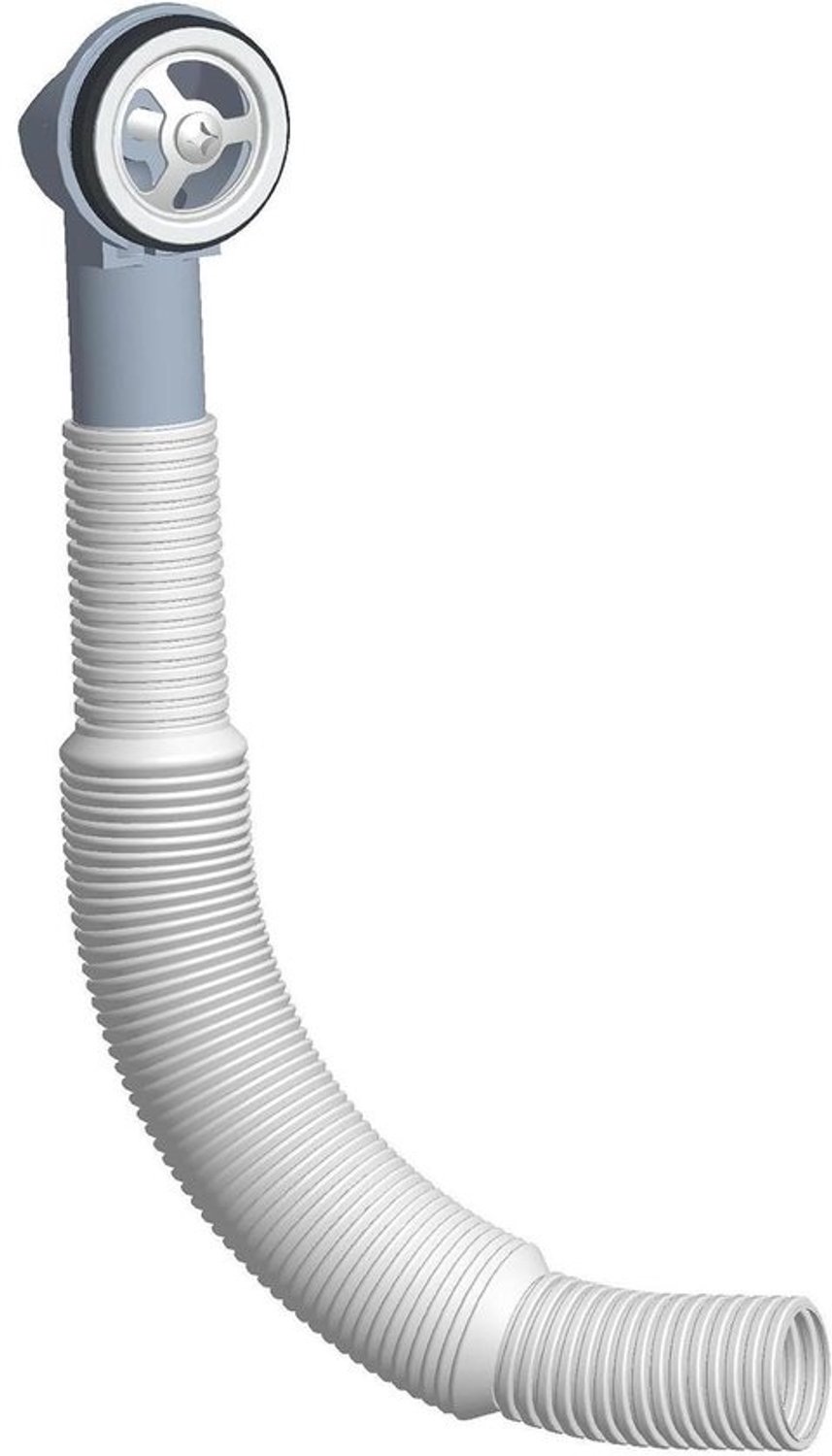Overlooppijp voor badkuip - Afvoerbuis - Wateroverloop voorkomen - Verstelbaar ontwerp - 38 cm - Wit