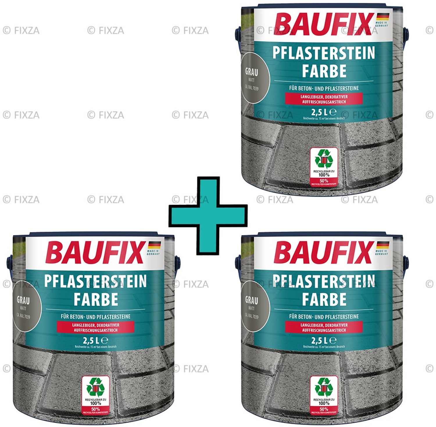 BAUFIX Impregnerende Tuintegel verf grijs Voordeelverpakking 22.5 m²