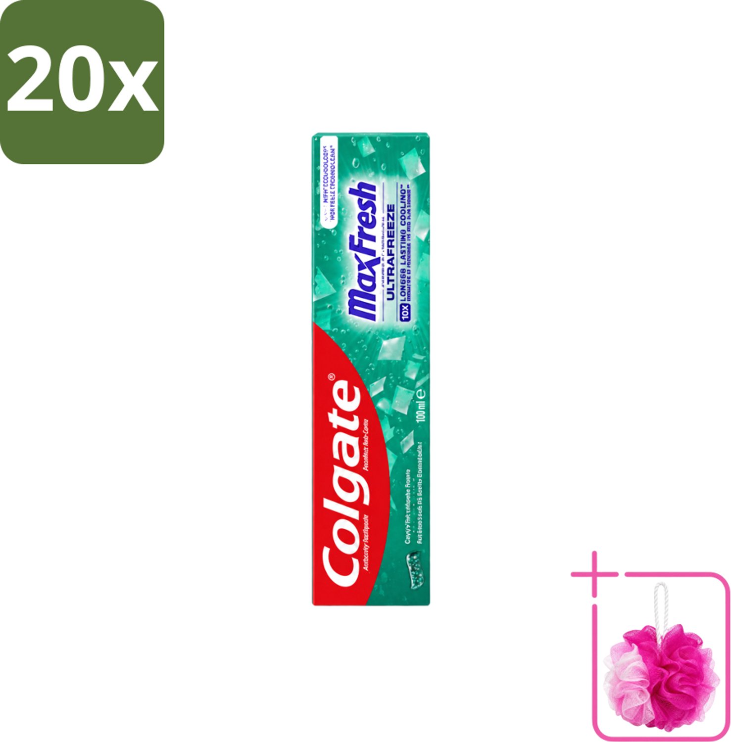 20 x Colgate - Max Fresh Clean Mint - Tandpasta - 100ml - Bulkverpakking - Tandpasta - Douchemop - Tanden reinigen