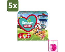 5 x Pampers – Luierbroekjes – Pants Paw Patrol Maat 4 – 72 Luiers - Bulkverpakking - Baby luier - Douchemop - Luierbroek