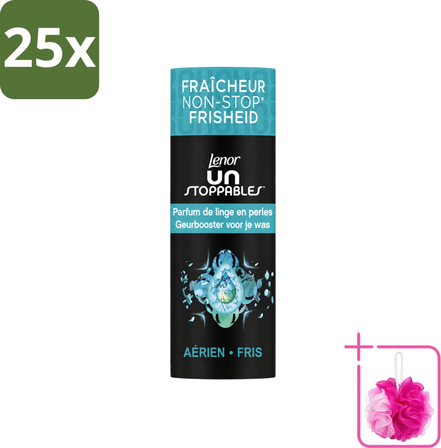 25 x Lenor Unstoppables - Geurbooster - Fris - 13 Wasbeurten - Bulkverpakking - Geurbooster - Douchemop - Frisheid