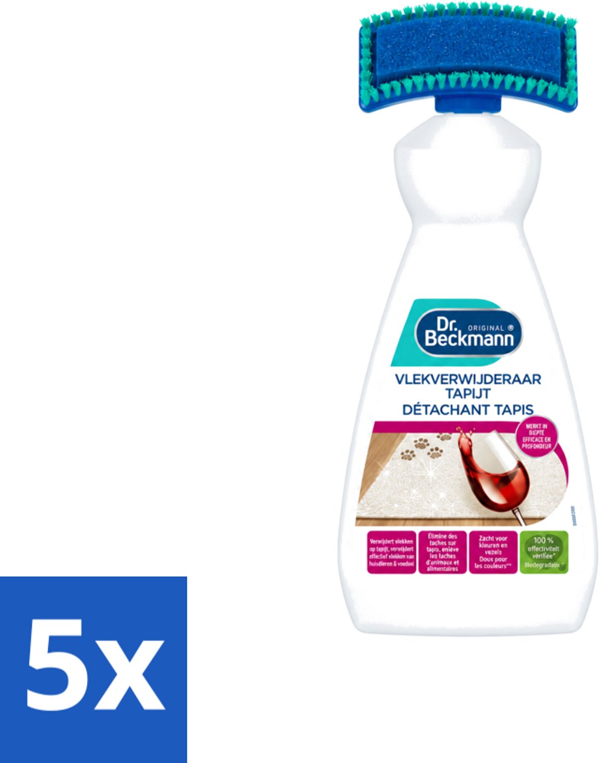 5 x Dr. Beckmann – Vlekkenverwijderaar – Tapijt - 650 ml - Voordeelverpakking - 5 stuks