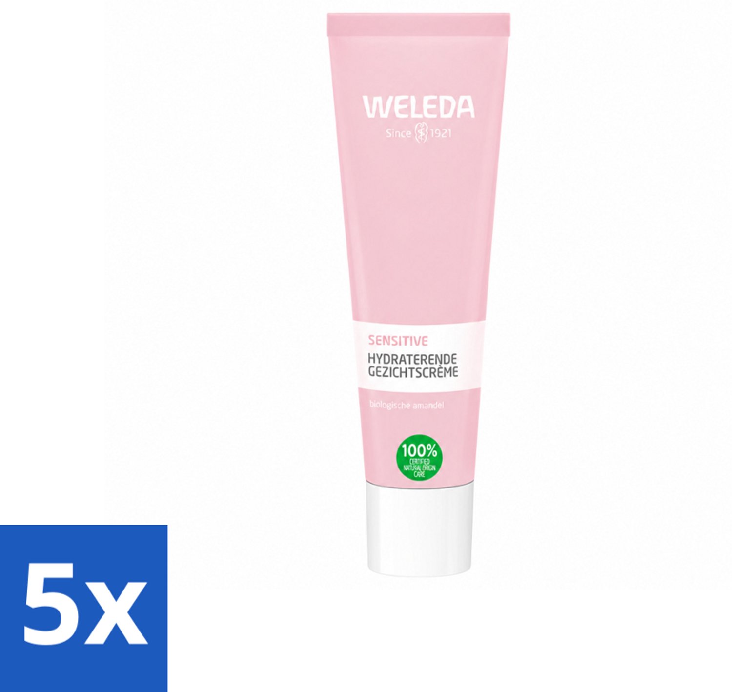 5 x WELEDA - Gezichtscrème Sensitive Hydraterend - Voor gevoelige huid - 30 ml - Voordeelverpakking - 5 stuks