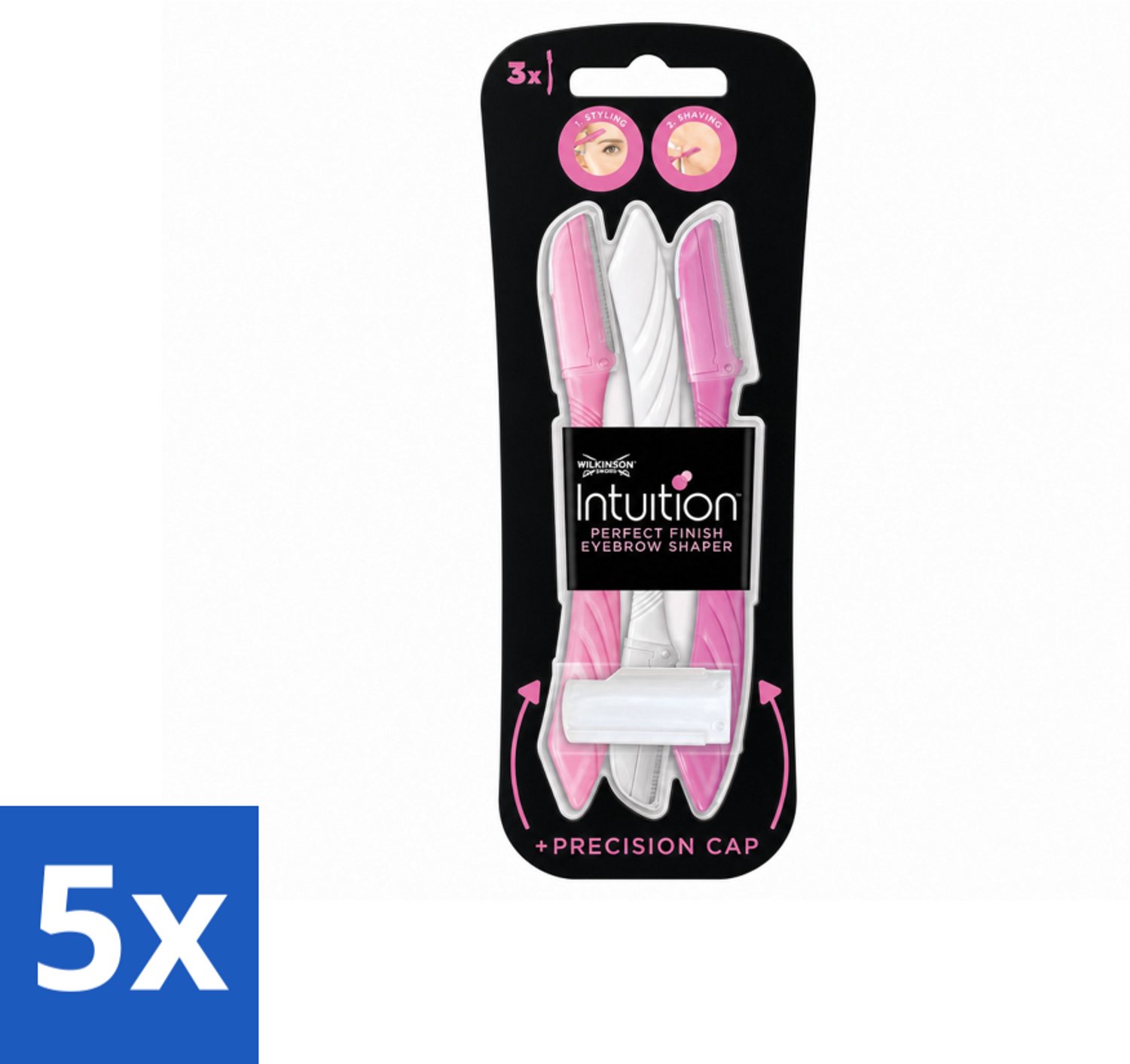 5 x Wilkinson Intuition - Navulmesjes - Wenkbrauw Shaper - Precisie - 3 mesjes - Voordeelverpakking - 5 stuks