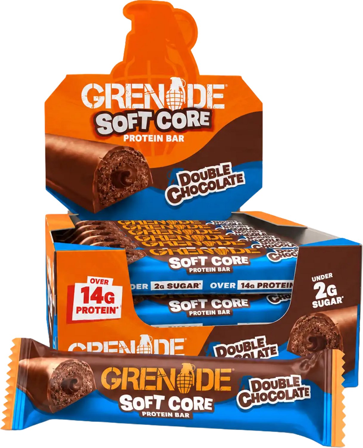Grenade Soft Core Protein Bars - 12 repen - Double Chocolate