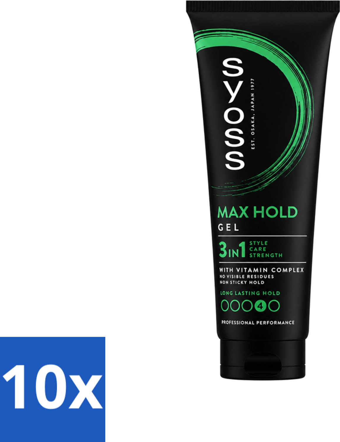 10 x Syoss - Max Hold - Haargel - Maximale Hold - 250 ml - Voordeelverpakking - 10 stuks