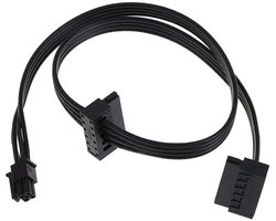 45cm Mini 4-Pin naar 2x SATA SSD voedingskabeladapter voor pc – Compatibel met Lenovo M410/M610 ATX moederborden, Ideaal voor SSD-upgrade