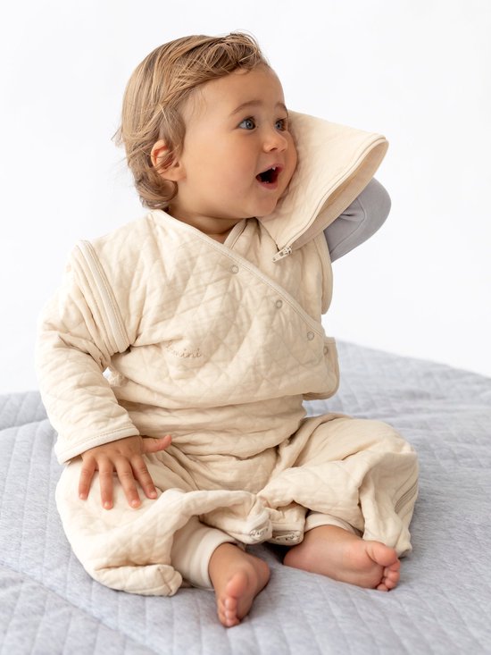 BEMINI Babyslaapzak - MAGIC BAG 4-12m - TOG 1.5 - Gewatteerd comfort - Cream — afbeelding 4