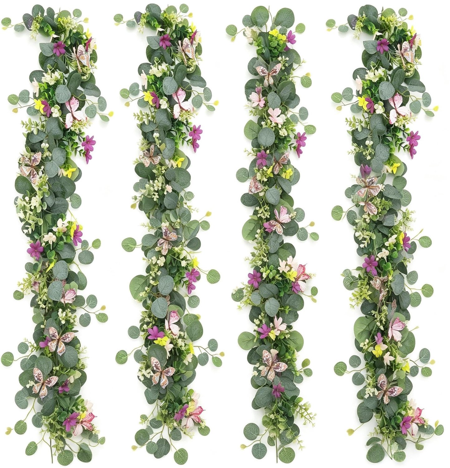 Set van 2 Groene Eucalyptusslingers voor Decoratie