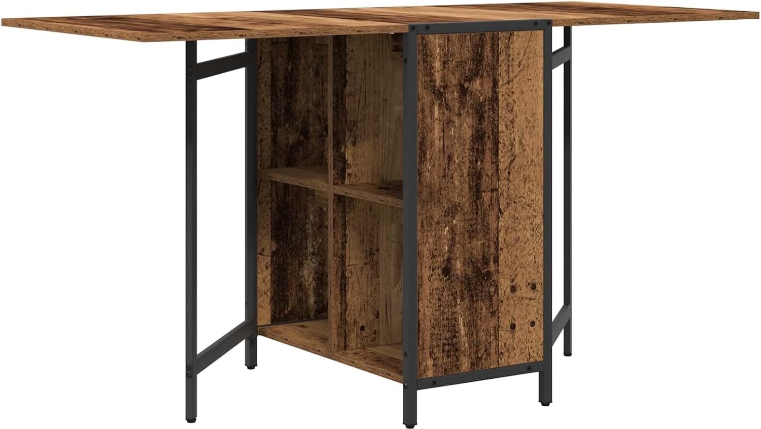 Eettafel 144 x 60 x 75 cm houtmateriaal oud hout rechthoekig