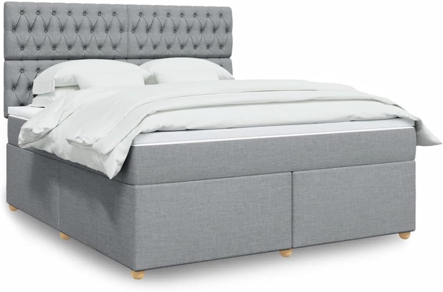 Pocketveringmatras Lichtgrijs 180x200 cm