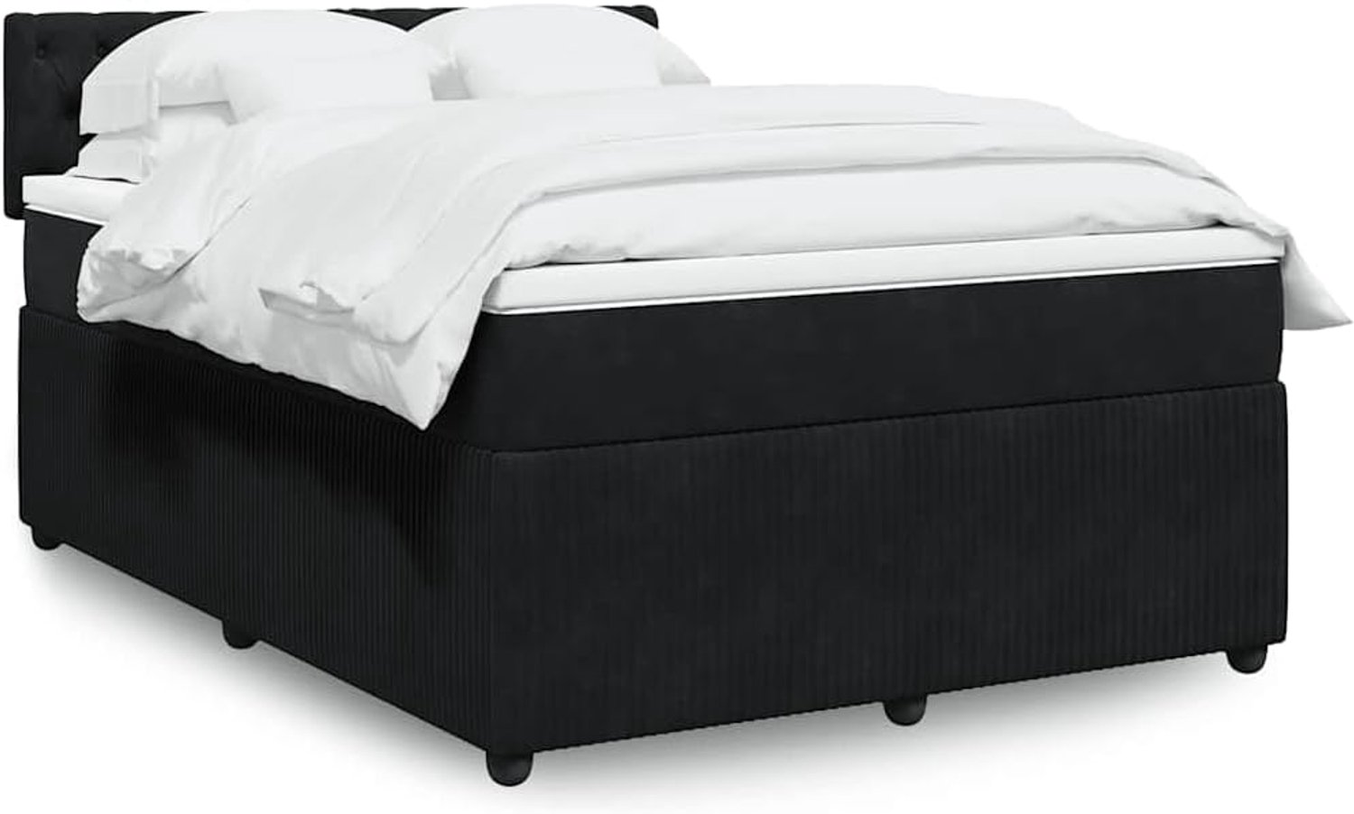 Pocketvering Zwart 160x200 cm