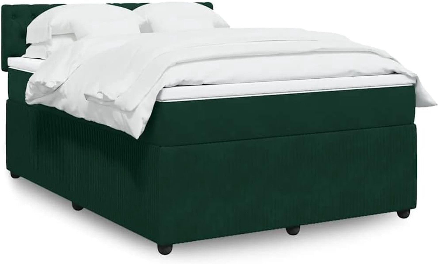 Pocketveringbed donkergroen 160x200 cm