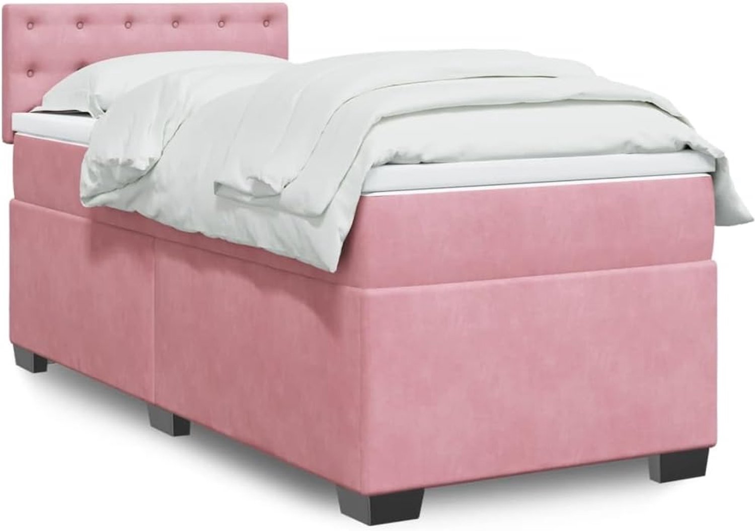 Pocketvering boxspring 100x200 roze