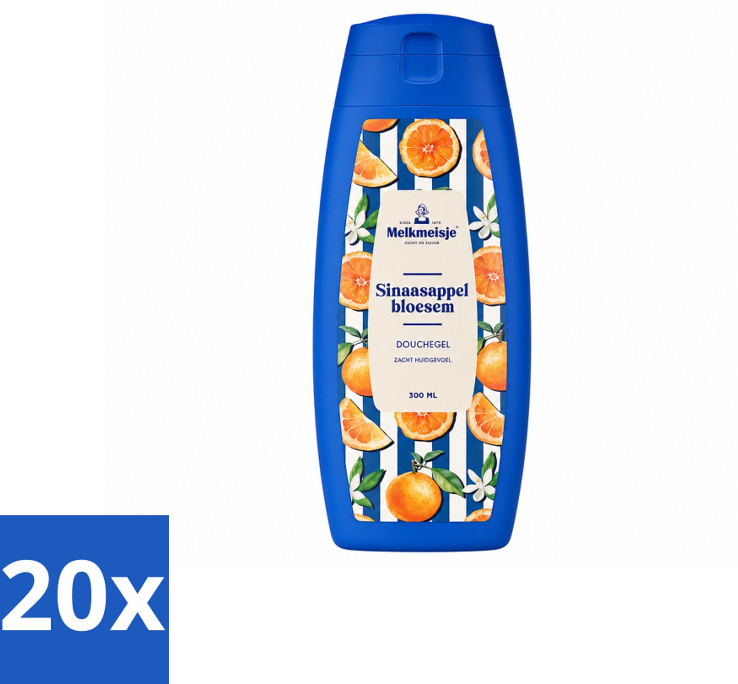 20 x Melkmeisje – Douchegel – Sinaasappelbloesem – 300 ml - Voordeelverpakking - 20 stuks