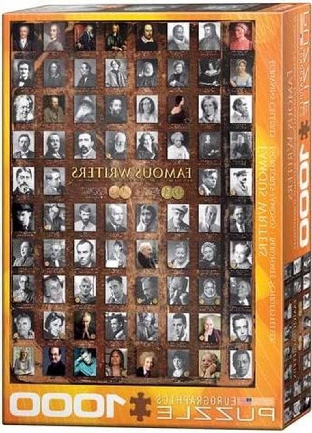 Wereldliteratuurpuzzel - Puzzel met auteurs - Ontspannend puzzelen - 1000 stukjes - 68x48 cm - Multicolor