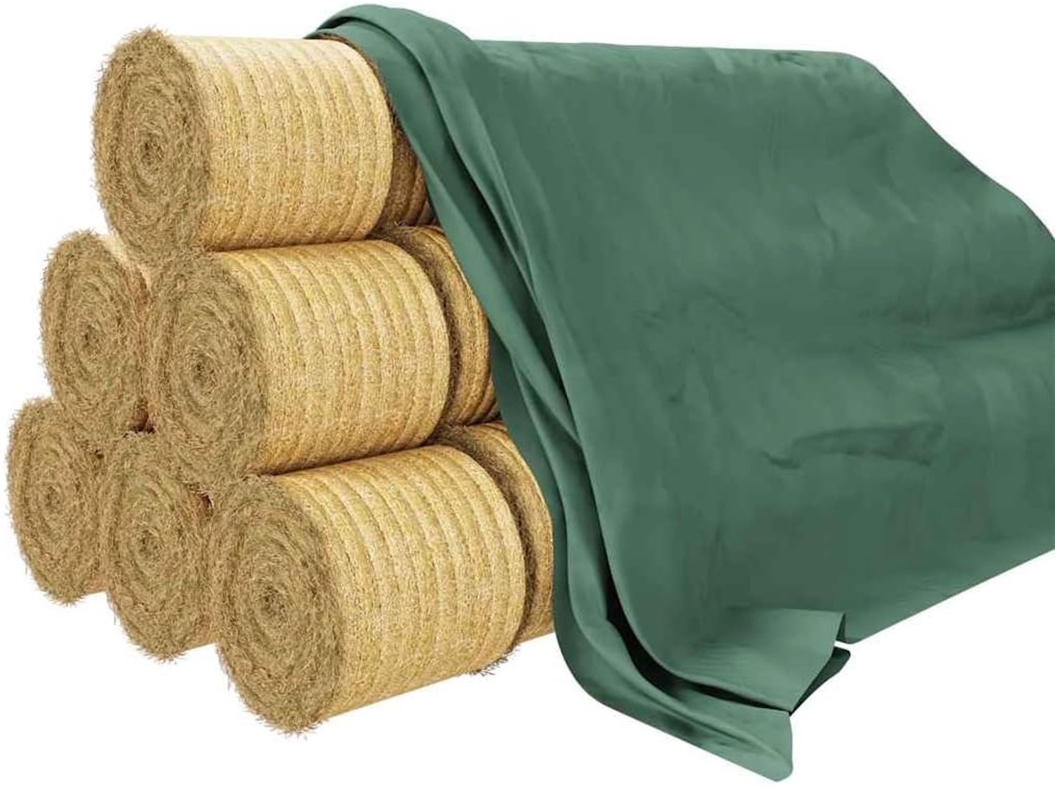 Afdekvlies voor hooiballen, 10,4 x 12,5 m, beschermend vlies van polypropyleen voor het bewaren van stro en granen, weerbestendig