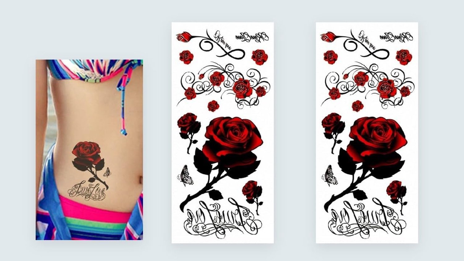 Tijdelijke tatoeage rozen tattoo arm tattoo nep tattoo TL109