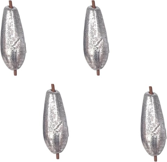 Merkloos Inline Olivette Loodset 4x8g - Dropshot Lood - Visgerei — afbeelding 2