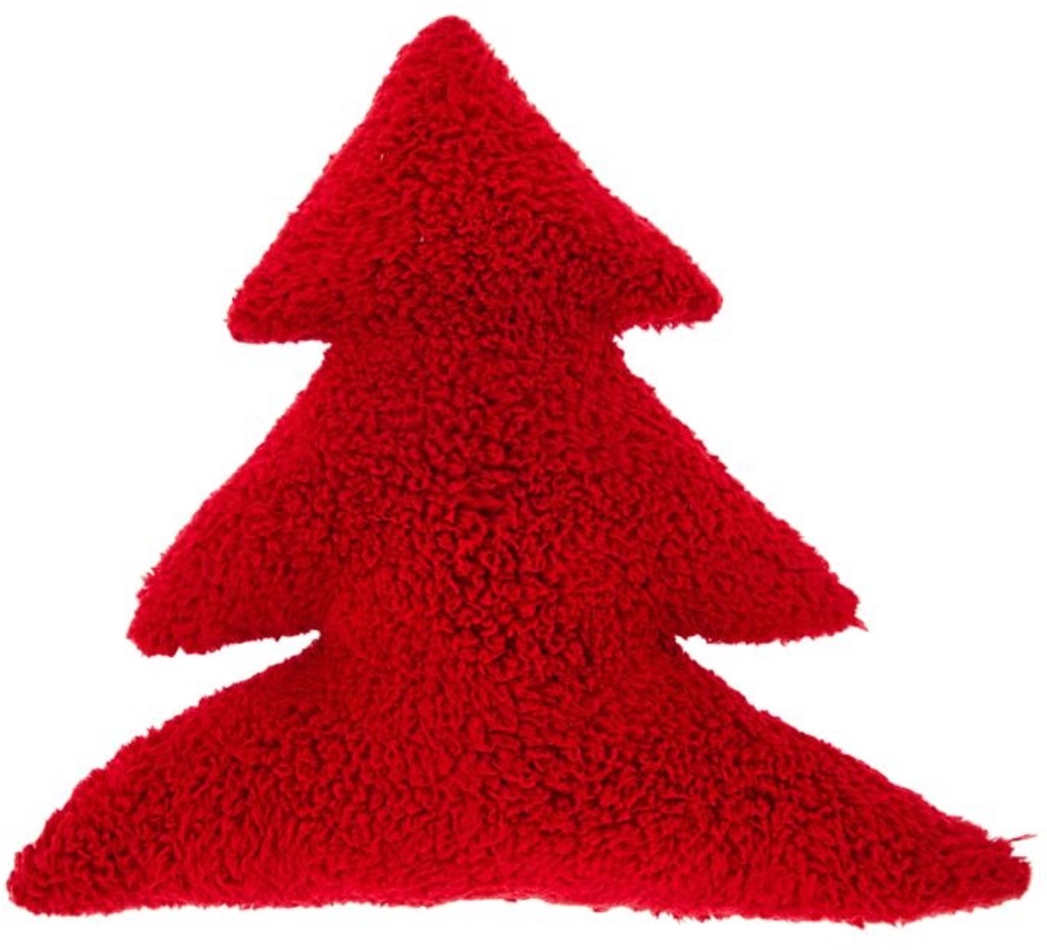 Unique Living Sierkussen White Xmas tree - red - 45x45cm Rood