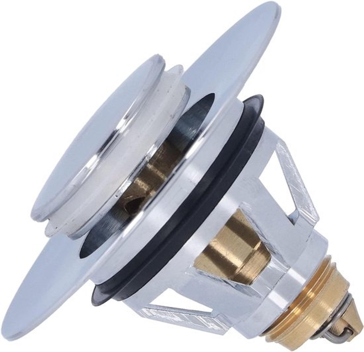 Afvoerstopper - Wastafelplug - Water afsluiten - Antisliptextuur - 7 x 7 x 5 cm - Zilver